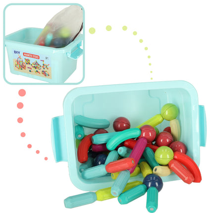 50 Delige Magnetische Staafjes Bouwset - Constructiespeelgoed - STEM Speelgoed - Montessori Speelgoed - Magnetische Bouwblokken - Educatief Speelgoed - Vanaf 3 Jaar