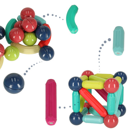 50 Delige Magnetische Staafjes Bouwset - Constructiespeelgoed - STEM Speelgoed - Montessori Speelgoed - Magnetische Bouwblokken - Educatief Speelgoed - Vanaf 3 Jaar