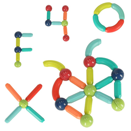 50 Delige Magnetische Staafjes Bouwset - Constructiespeelgoed - STEM Speelgoed - Montessori Speelgoed - Magnetische Bouwblokken - Educatief Speelgoed - Vanaf 3 Jaar