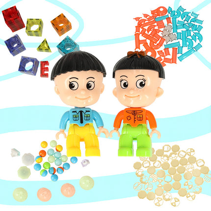 Magnetische Knikkerbaan XXL – 202 Stuks Knikkerbaan Met Lichteffecten - Magnetisch Speelgoed - Magnetic Tiles - Constructiespeelgoed Voor Leeftijd 3 t/m 12 Jaar - Cadeau Kind