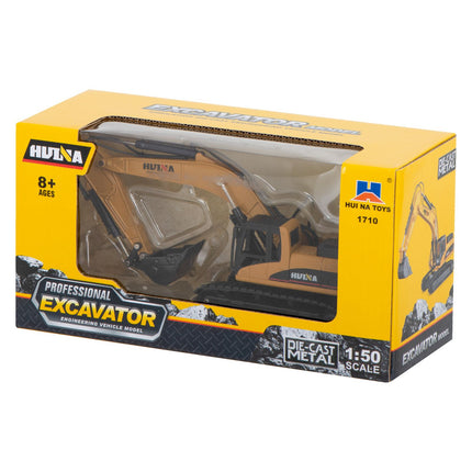 Metalen Rupsgraafmachine Excavator Die-Cast Model 1:50 1710 - Speelgoedgraafmachine