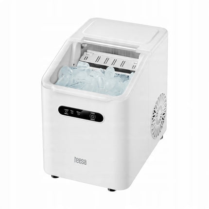 Teesa Easy Ice IJsblokjesmachine – 11 kg per dag - 2 Formaten IJsblokjes - 110W - 1L Watertank - Automatische Reiniging - Compact voor Thuis