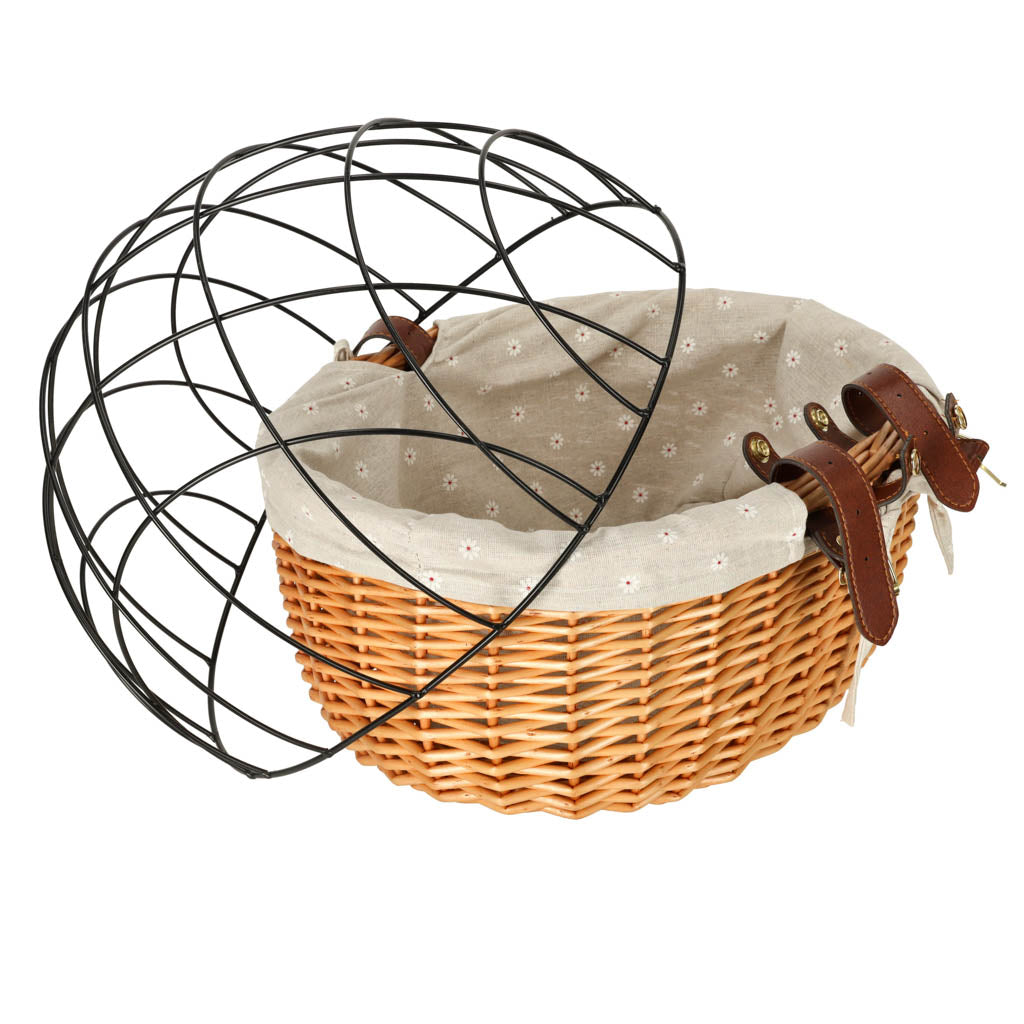 KKPLZZ Rieten mand voor fiets, kleine honden, katten KKPLZZ Rieten mand voor fiets, kleine honden, katten