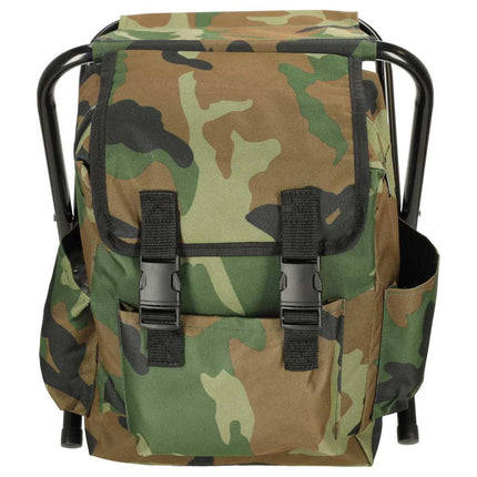 Camouflageprint Reisvisstoel met Rugzak - Visstoel - Campingstoel - Camping - Caravan - Camper - Makkelijk Mee Te Nemen
