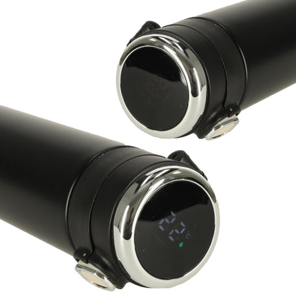 Thermosflesbeker LED Thermoskan - Mondstuk Met Tuit - 420ml - Zwart