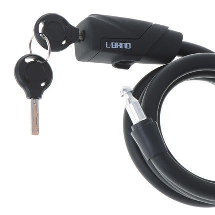 L-BRNO Fiets veiligheidsslot 150 cm - Fiets Touwslot - Spiraalslot - Fietsslot met spiraalkabel zwart