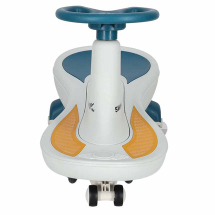 LED Swing Car Zwaartekrachtauto met LED Wielen en Muziek – Schommelauto – Wiggle Car – Blauw/Wit – Tot 100 kg