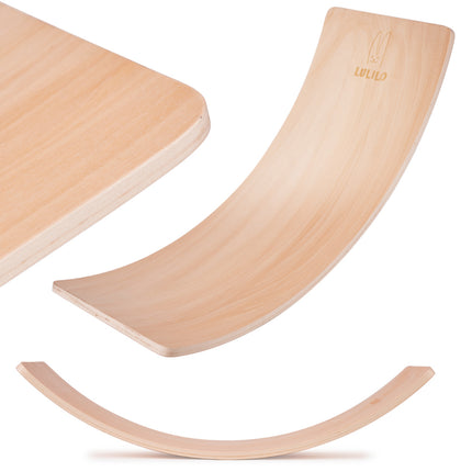 Lulilo Boldo houten balansbord - Evenwicht Balance board - Balansspeelgoed zonder vilt - Voor volwassenen en kinderen