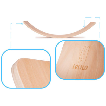 Lulilo Boldo houten balansbord - Evenwicht Balance board - Balansspeelgoed zonder vilt - Voor volwassenen en kinderen