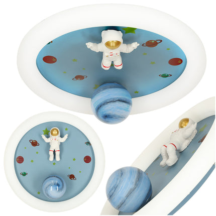 Lumela LED Plafondlamp Astronaut Voor Kinderen 50 cm - Kinderlamp Dimbaar - Plafondverlichting Met Afstandsbediening - Kinderkamer