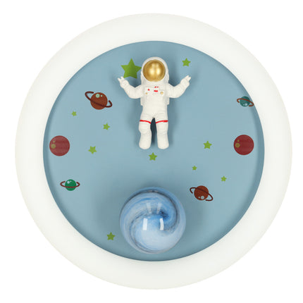 Lumela LED Plafondlamp Astronaut Voor Kinderen 50 cm - Kinderlamp Dimbaar - Plafondverlichting Met Afstandsbediening - Kinderkamer