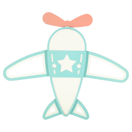 Lumela Vliegtuig Kinderlamp – Dimbare LED Plafondlamp met Afstandsbediening – Kinderkamer Plafondverlichting Jongens – 50x60 cm – Blauw – Originele Vliegtuiglamp voor Kinderen