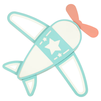 Lumela Vliegtuig Kinderlamp – Dimbare LED Plafondlamp met Afstandsbediening – Kinderkamer Plafondverlichting Jongens – 50x60 cm – Blauw – Originele Vliegtuiglamp voor Kinderen