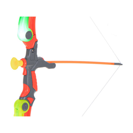 Pijl en Boog met Verlichting en Schietschijf Oranje - 3 Veilige Pijlen - 53 cm - Boogschieten - Kinderen - Speelgoed - Buiten Speelgoed - Binnen Speelgoed