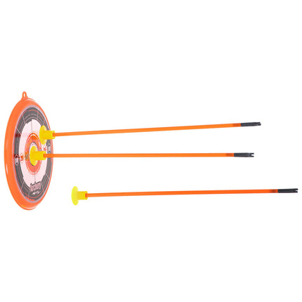 Pijl en Boog met Verlichting en Schietschijf Oranje - 3 Veilige Pijlen - 53 cm - Boogschieten - Kinderen - Speelgoed - Buiten Speelgoed - Binnen Speelgoed