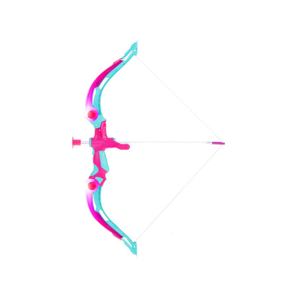 Pijl en Boog met Verlichting en Schietschijf Roze - 3 Veilige Pijlen -  53 cm - Boogschieten - Kinderen - Speelgoed - Buiten Speelgoed - Binnen Speelgoed