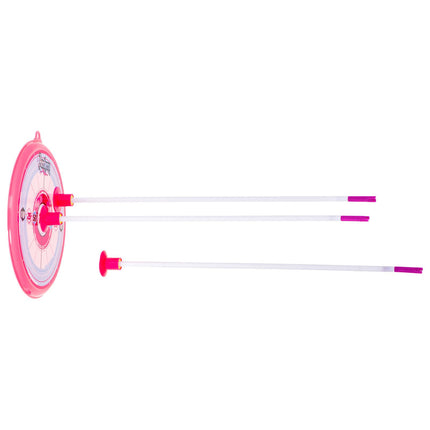 Pijl en Boog met Verlichting en Schietschijf Roze - 3 Veilige Pijlen -  53 cm - Boogschieten - Kinderen - Speelgoed - Buiten Speelgoed - Binnen Speelgoed