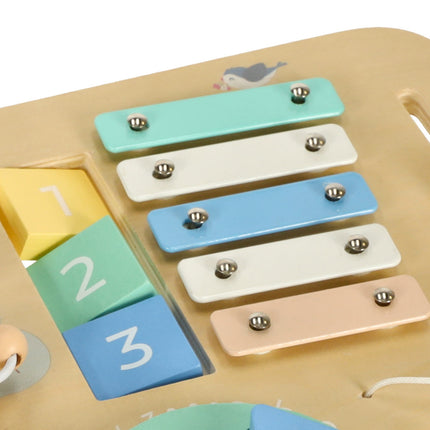 LULILO LUDO Montessori Sensorische Speeltafel – Houten Manipulatietafel 2-in-1 – Educatief Speelgoed vanaf 3 Jaar – Mintkleur