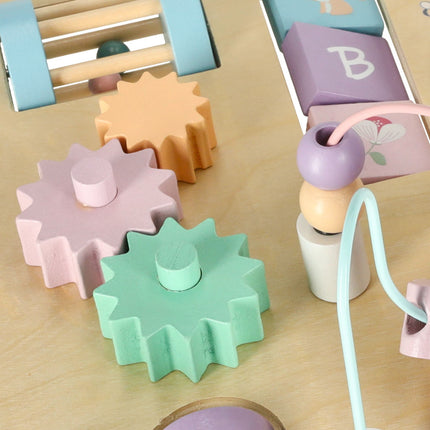 LULILO LUDO Montessori Sensorische Speeltafel – Houten Manipulatietafel 2-in-1 – Educatief Speelgoed vanaf 3 Jaar – Roze