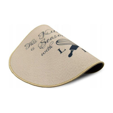 Tragar Ronde Placemats Set van 6 – Beige – Ø38 cm – Antislip – Kunststof – Keuken Quote Design