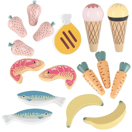 LULILO Melo Houten Marktkraam met Kassa – Speelgoedwinkel met Scanner, Geld & Producten – Educatief Rollenspel – 3+ Jaar