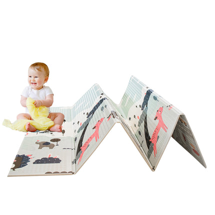 Ikonka Dubbelzijdig Speelkleed / Speelmat van Schuim - Educatieve Mat Kinderen Straat Bos -  Dubbelzijdige Schuimmat - 177x198x0.8cm