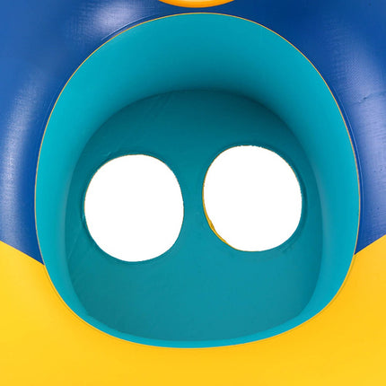 Opblaasbare Rubberboot Matras voor Kinderen - Babyzwemring - Opblaasbare Ring - Kinderzitje met Stuur - 15 kg - Blauw