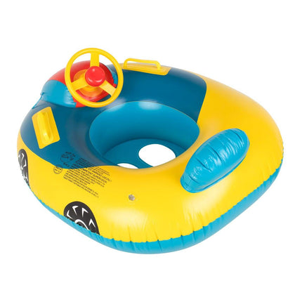 Opblaasbare Rubberboot Matras voor Kinderen - Babyzwemring - Opblaasbare Ring - Kinderzitje met Stuur - 15 kg - Blauw