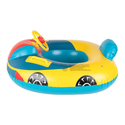 Opblaasbare Rubberboot Matras voor Kinderen - Babyzwemring - Opblaasbare Ring - Kinderzitje met Stuur - 15 kg - Blauw