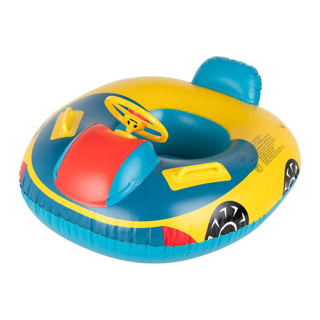 Opblaasbare Rubberboot Matras voor Kinderen - Babyzwemring - Opblaasbare Ring - Kinderzitje met Stuur - 15 kg - Blauw
