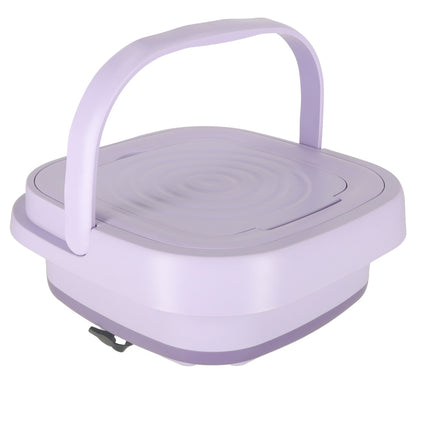 Ikonka Mini Draagbare Kleine Opvouwbare Reiswasser Wasmachine - Kleding & Lingerie - 11L - Paars