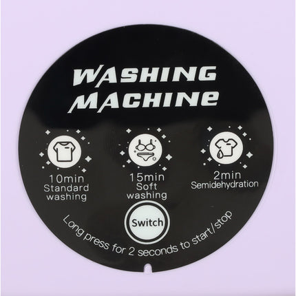 Ikonka Mini Draagbare Kleine Opvouwbare Reiswasser Wasmachine - Kleding & Lingerie - 11L - Paars