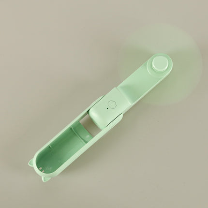 Mini USB Ventilator Opvouwbaar Groen – Draagbare Handventilator – Oplaadbaar via USB-C – Bureauventilator – Powerbankfunctie