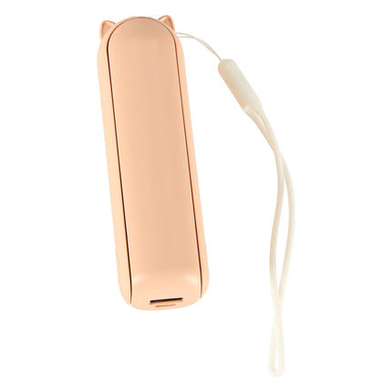 Mini USB Ventilator Opvouwbaar Zalmroze – Draagbare Handventilator – Oplaadbaar via USB-C – Bureauventilator – Powerbankfunctie