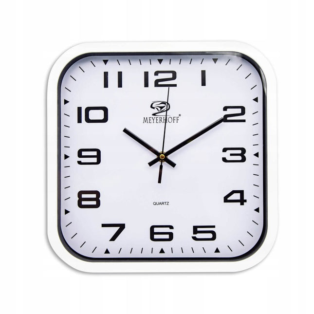 Wandklok Vierkant 28,5 cm – Moderne Witte Muurklok – Quartz Klok