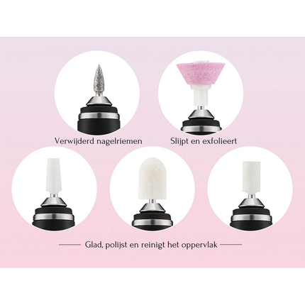 Trendmix Draadloze Elektrische Nagelvijl Nagelfrees Met 5 Bitjes Groen - 4 Bedieningsmodi - Manicure Pedicure Set Elektrisch - Oplaadbaar - USB C Kabel
