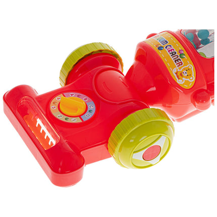 Ikonka Verticale Interactieve Kinderstofzuiger Met Geluid 46 cm - Kinderspeelgoed - Blauw Of Roze/Rood
