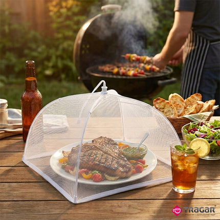 Vliegenkap 41 cm – Opvouwbare Voedselkap – Foodcover – Voedselbeschermer tegen Insecten – Wit