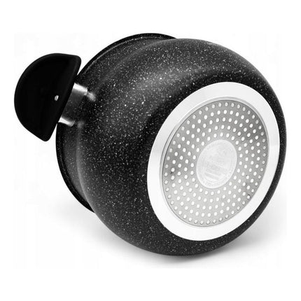 Meyerhoff Professionele 3-delige Stoompan Steamer 9L Marmer - Geschikt Voor Alle Warmtebronnen - ∅ 24 cm - Stoomkookpan