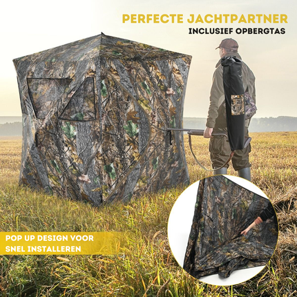 Trendmix Draagbare Pop-Up Camouflage Jacht tent Voor 3 Personen - Tent Jachtuitrusting - 180 x 200 x 167 cm