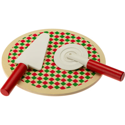 Pizza houten speelset met accessoires - pizza speelgoed - speelgoed eten - speelgoed pannenset