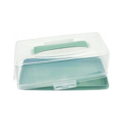 Dunya Lock & Fresh Langwerpige Taartdoos – Taart- en Cake Bewaardoos 36,5 cm – Met Handvat & Vergrendeling – BPA-vrij – Vershouddoos & Taartplateau in Één