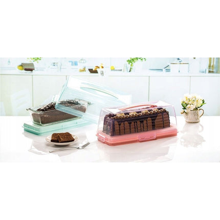 Dunya Lock & Fresh Langwerpige Taart en Cake Bewaardoos - Taartdoos - Taartplateau - Vershouddoos - Gemakkelijk Mee te Nemen - 36cm