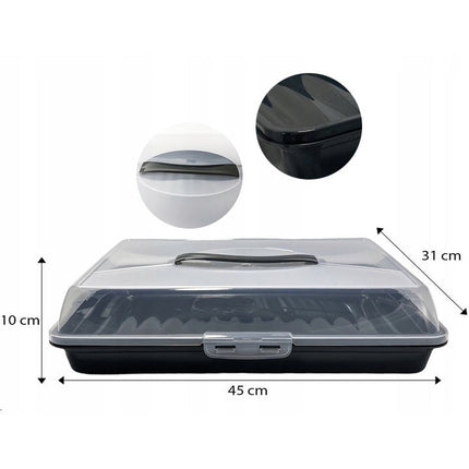 Lock & fresh rechthoekige taart en cake transport doos /bewaarbox 45cm assorti