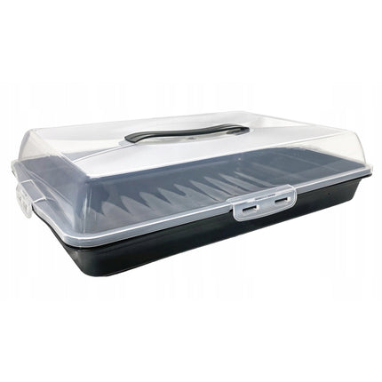 Lock & fresh rechthoekige taart en cake transport doos /bewaarbox 45cm assorti