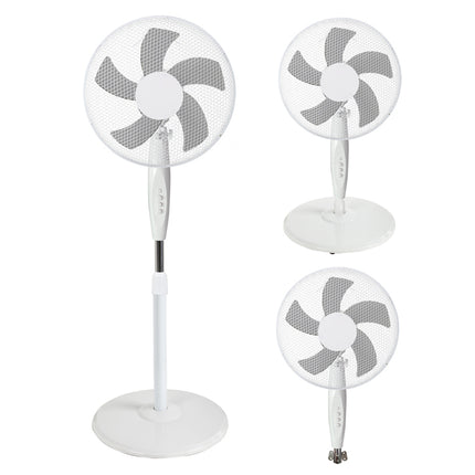 Elite 3-in-1 Ventilator 40 cm  – Staande Ventilator – Tafelventilator – Wandventilator – 55W – Wit