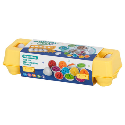 Eieren Sorteren Montessori Speelgoed - Vormen en Kleuren - Sorteer Speelgoed - Puzzel 12 Stuks