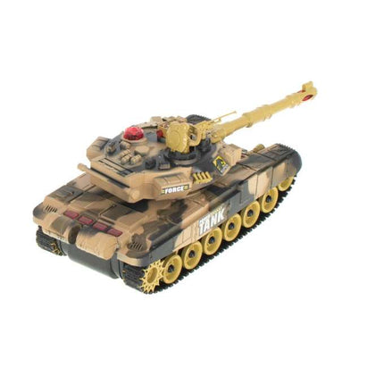 RC Speelgoed Woestijn Tank - Op Afstand Bestuurbare Radiografische Tank Met Afstandsbediening - Met Geluid & Licht Effecten - Met Interne Accu - 2.4Gz - Dessert