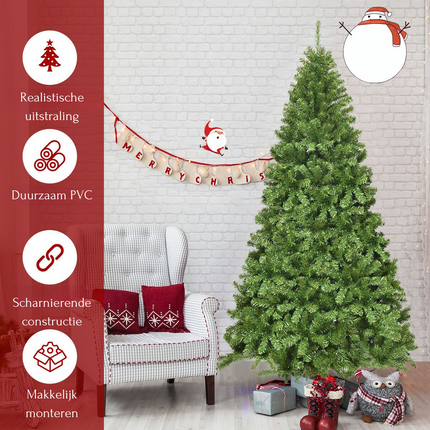 Trendmix Kunstkerstboom Met Standaard 230 cm - Scharnierende Sparren - PVC - Groen