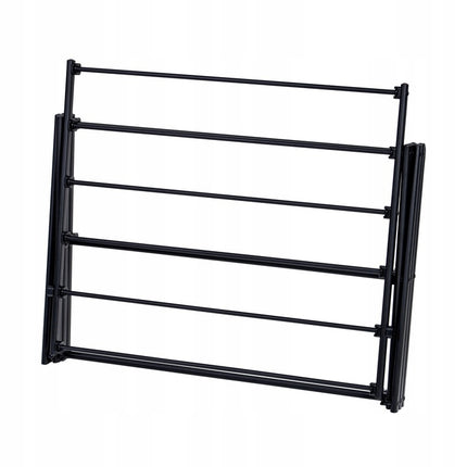 Tragar Opvouwbaar droogrek voor balkon – 10 m² – Zwart – Staal – Compact & weerbestendig